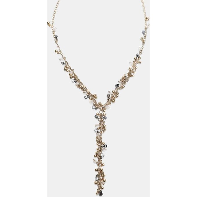 Stradivarius Lange lariat ketting met kralen  Goud OS