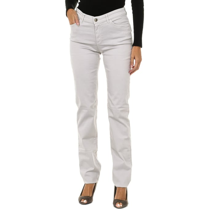 Regular fit stretchstof lange broek 6Y5J18-5N0RZ vrouw
