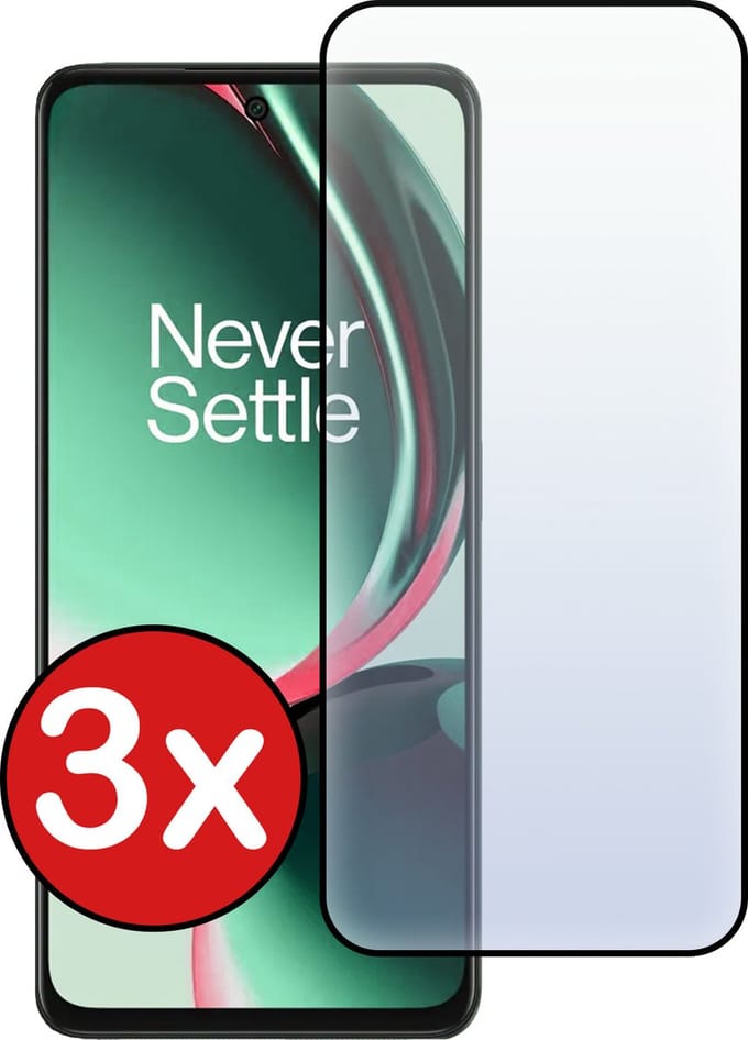 Screenprotector - 3 Stuks - Geschikt voor OnePlus Nord CE 3 Lite - Full Cover - Beschermglas - Gehard Glas - Tempered Glass - Screen Protector