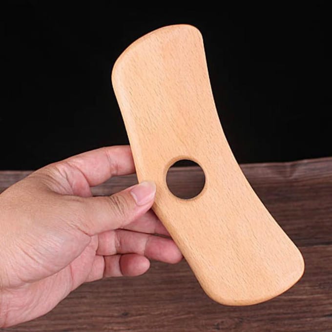 Outil Gua Sha en bois, planche à gratter, outil de Massage, planche de Massage Guasha amincissante, grattoir Gua Sha, outil de thérapie de Massage corporel brown