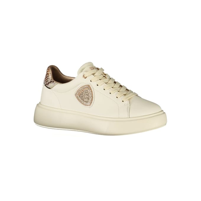 Blauer Beige Polyurethaan Dames Sneaker