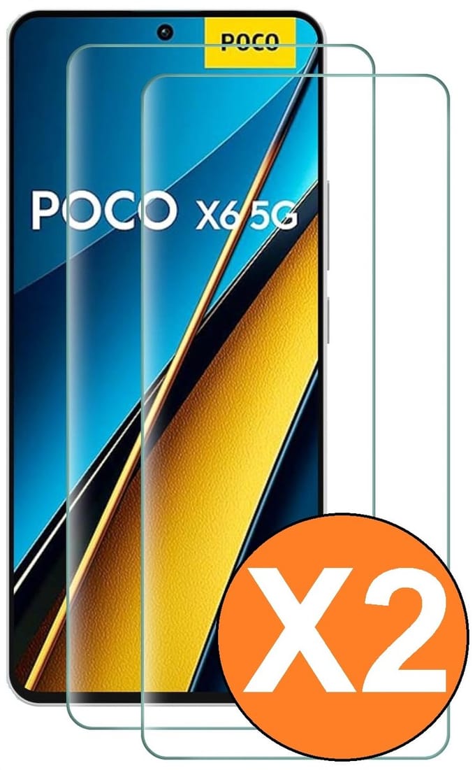 Ntech Screenprotector geschikt voor Xiaomi Poco X6 - Beschermglas Screenprotector Xiaomi Poco X6 Screen protector gehard glas - screenprotector Poco X6 - 2 Stuks