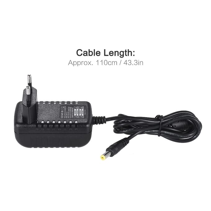 9V 2A Voedingsadapter Converter voor Gitaar Bas Effect 100~240V Input UK Plug EU Plug black