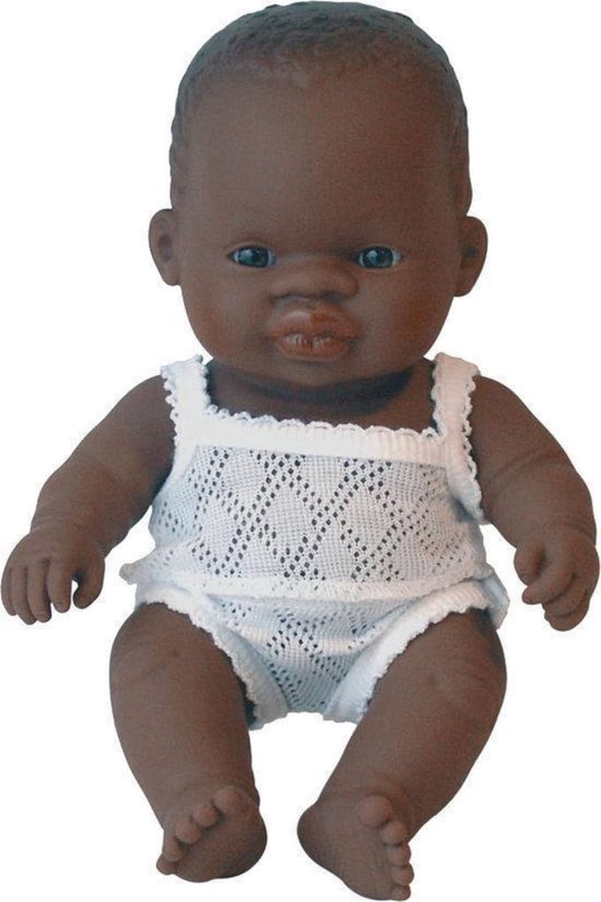 Babypop Afrikaanse Jongen 21cm