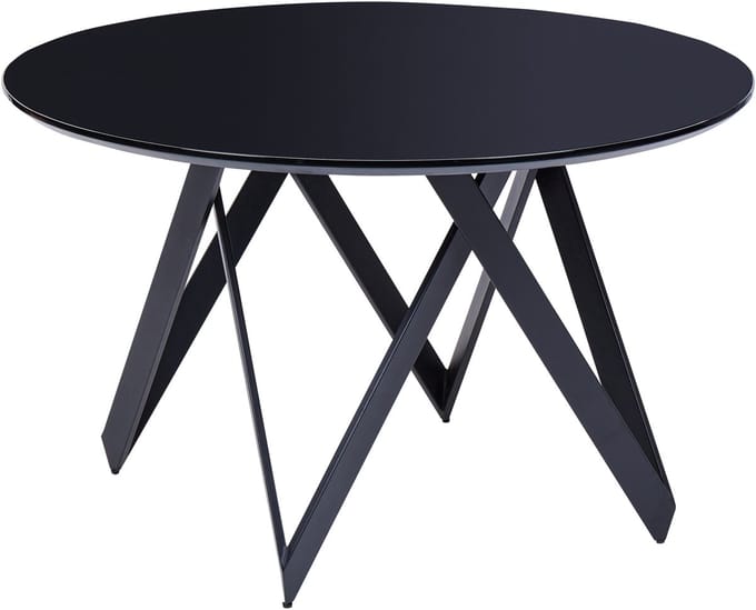 OXHILL - Ronde eettafel - Zwart - 90 cm - MDF