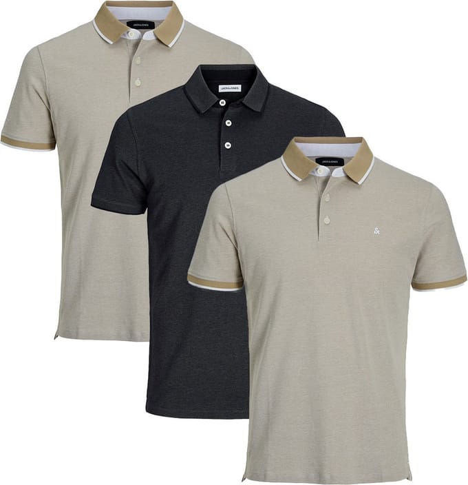 Jack & Jones Heren poloshirt 3 pack Paulos - Slim Fit