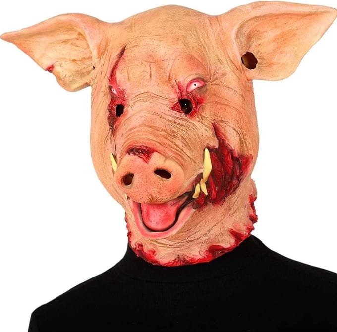Fiestas Guirca Masker Varken Horror Latex Roze One-size