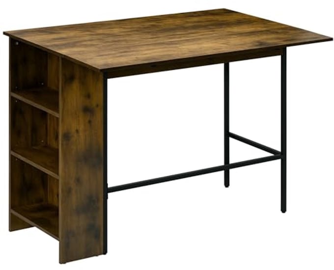 Bartafel met 3 planken en uitklapbaar blad - Industrieel design