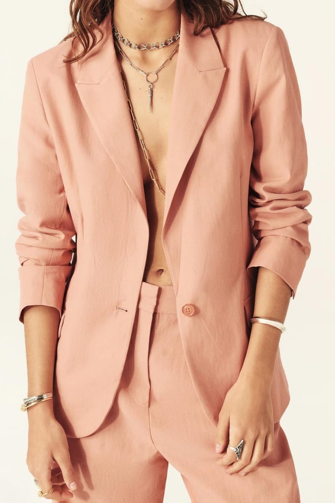 BA&SH Blazer Feroy Peche Taglia: L | Blazers Outlet | Donna