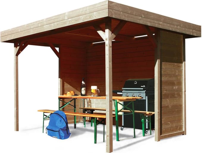 Solid Kiosk Regensburg Geïmpregneerd Hout 300x200x223cm