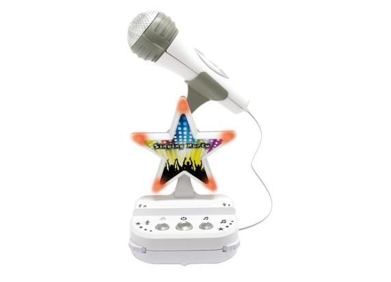 Disco karaoke set met 2 microfoons en discobal