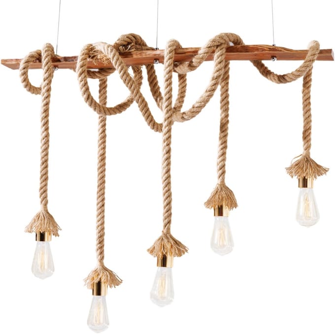 Licht-Erlebnisse - Gabriella - Hanglamp - E27 - van - Bambus - in - Natuur