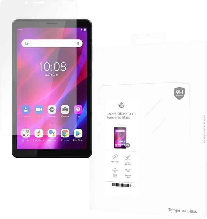 Cazy screenprotector geschikt voor Lenovo Tab M7 (3rd Gen) - Screenprotector Tablet Glas - 2 Stuks