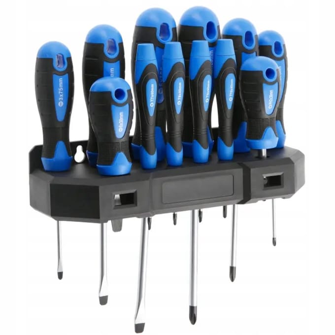 Hogert Magnetische Schroevendraaierset 12 Delig PH+SL CrV