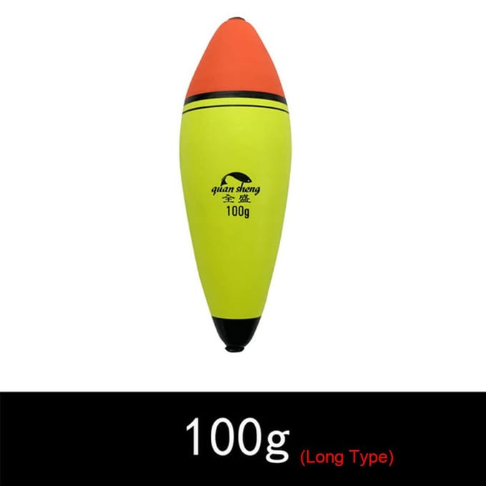 Visdobber Hoge kwaliteit EVA elastisch materiaal 40g drijfvermogen Zeevis Dobber Visuitrusting Long Type -100g yellow
