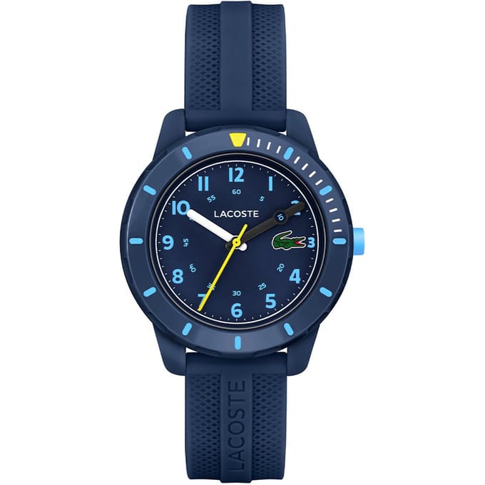 Lacoste LC2030053 Mini Tennis Staal Silic Blauw 34,5mm