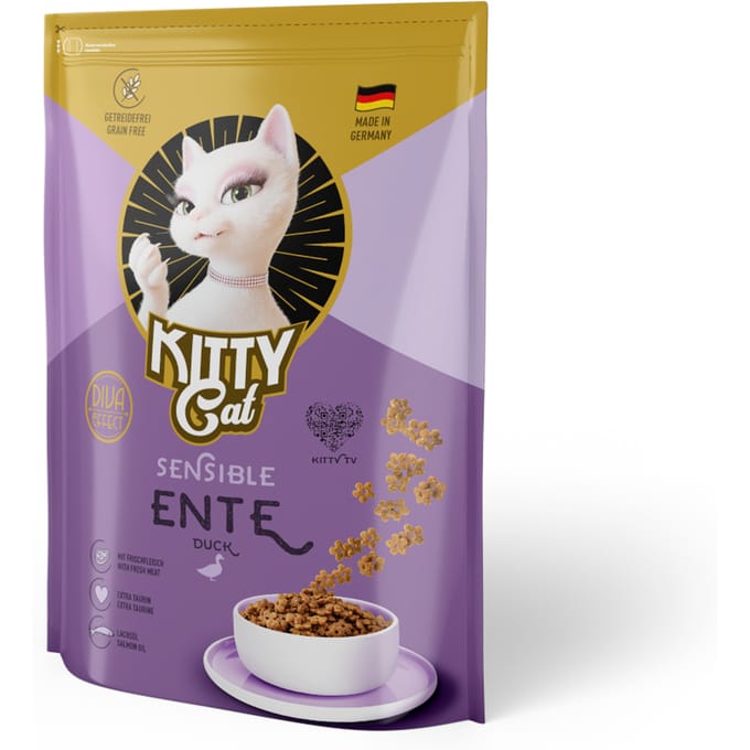 Voordeelpakket: 2x800g Kitty Cat Sensible met eend droogvoer voor katten