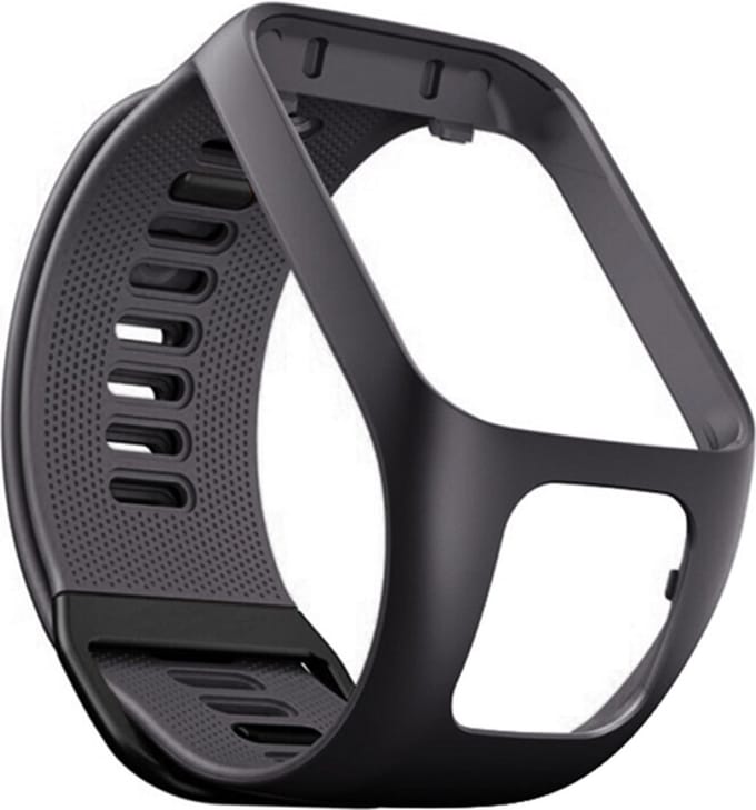 Siliconen bandje - geschikt voor TomTom Runner 2 / Runner 3 / Spark 2 / Spark 3 - grijs