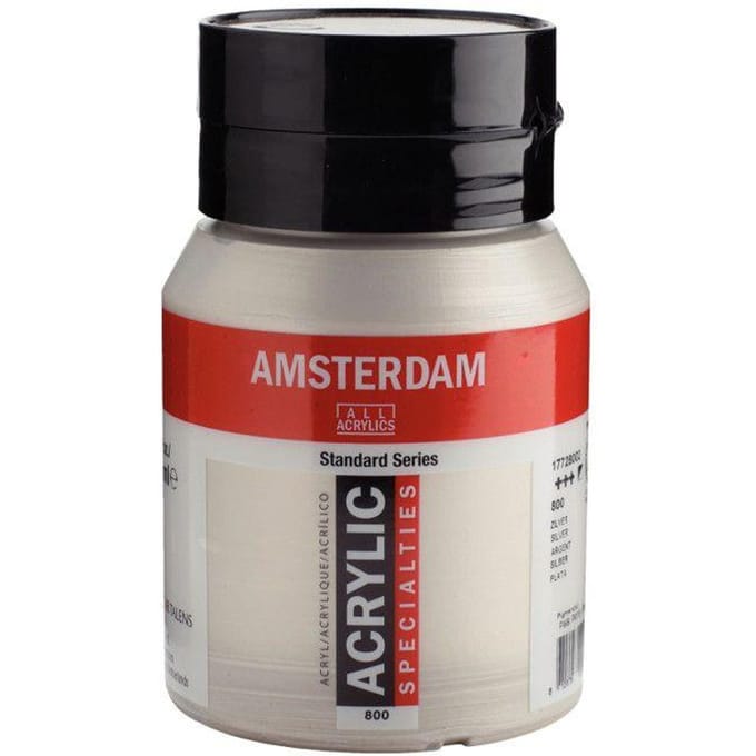 Amsterdam Standard Series Acrylverf Pot 500 ml Zilver 800