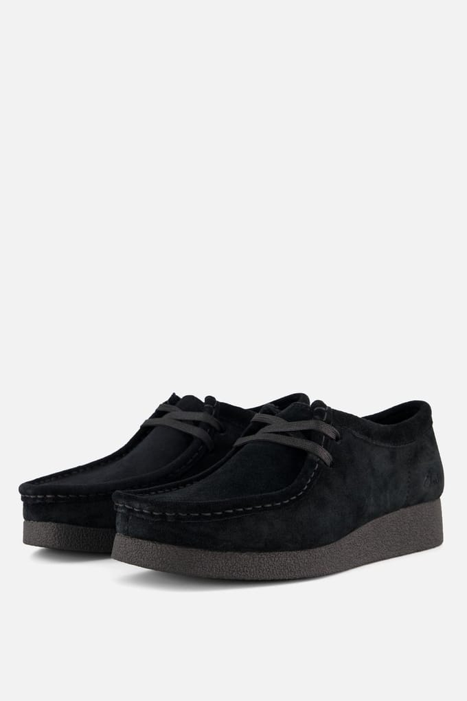 CLARKS WallabeeEVOSh Dames Veterschoenen - Suede - Zwart