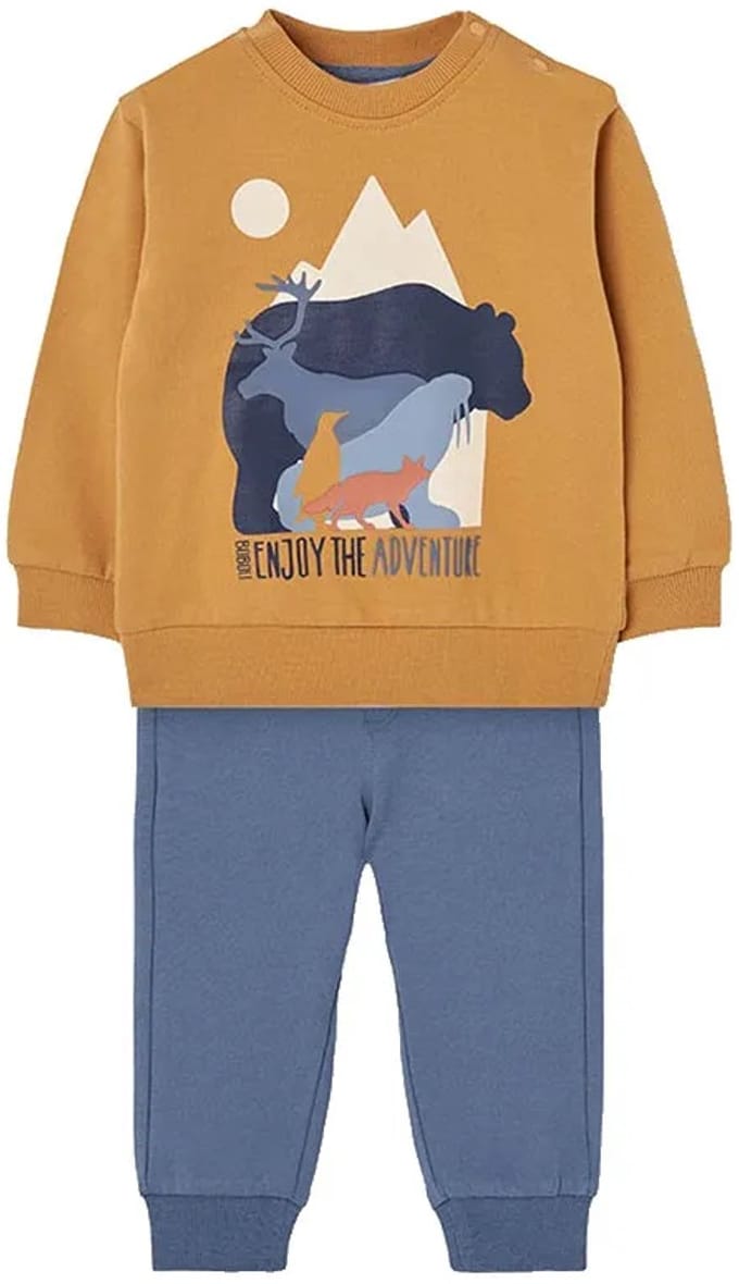 Boboli Fleece Trainingspak Bruin,Blauw 3 Years Jongen