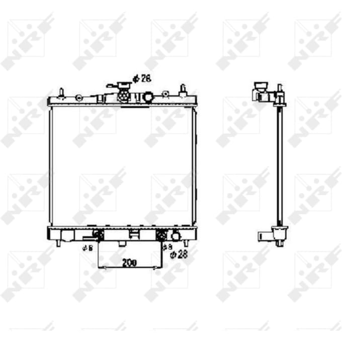 Radiator, motorkoeling NRF 53477
