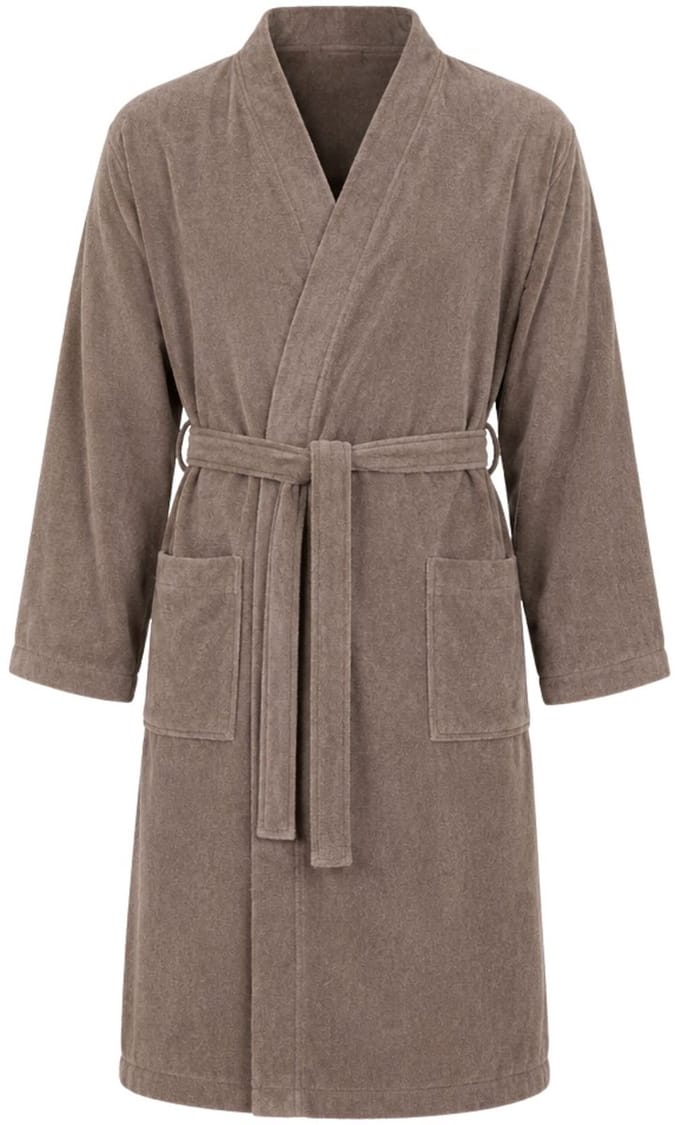 Badjas Katoen Kimono - Dames & Heren - taupe - L/XL