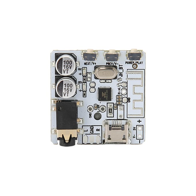 Bluetooth 5.0 Audio Ontvanger Board Draadloze Stereo Muziek Versterker Module voor MP3 SpelerWit wit