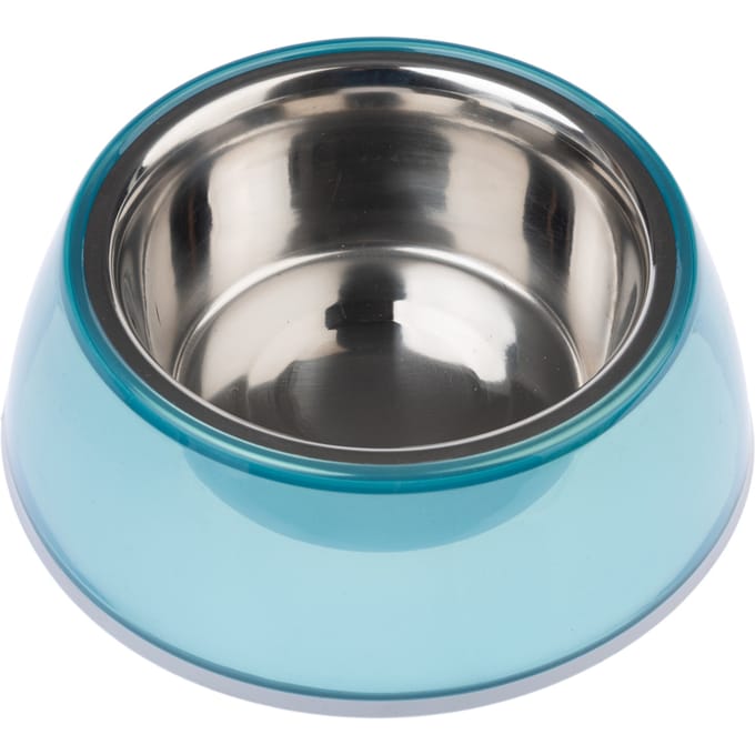 TIAKI Antislip Voerbak, transparant blauw - 850 ml, Ø 21 cm