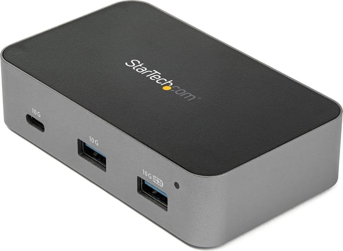 StarTech.com 4-Port USB C Hub 10Gbps - 3x USB-A & 1x USB-C - Powered - hub - 4 ports USB hub - 4 - Grijs
