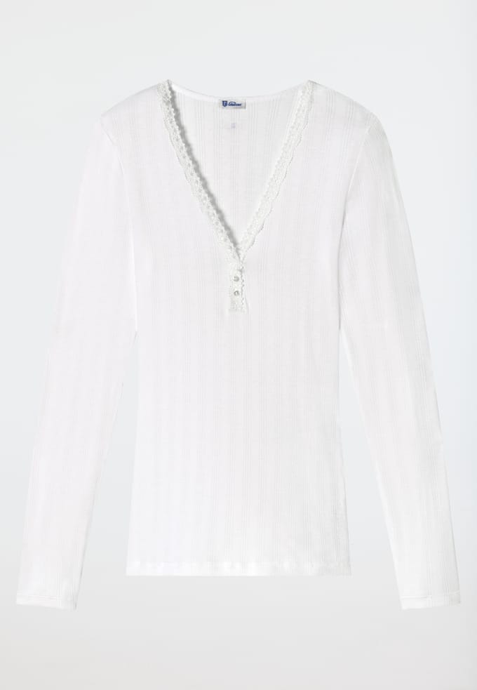 Wit shirt met lange mouwen - Revival Agathe 36