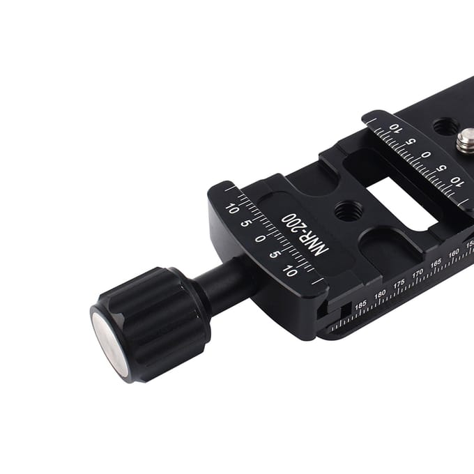 200mm Rail Nodale Schuifplaat Snelkoppelklem Voor Camera Macrofotografie black