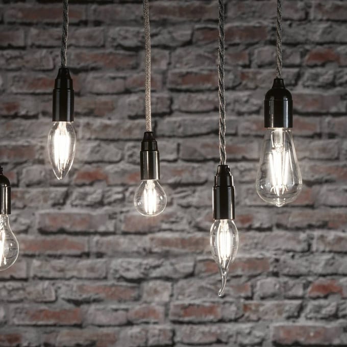Filament 230 V LED kaars E14 2x470lm 2x4,8W 4000K Mat