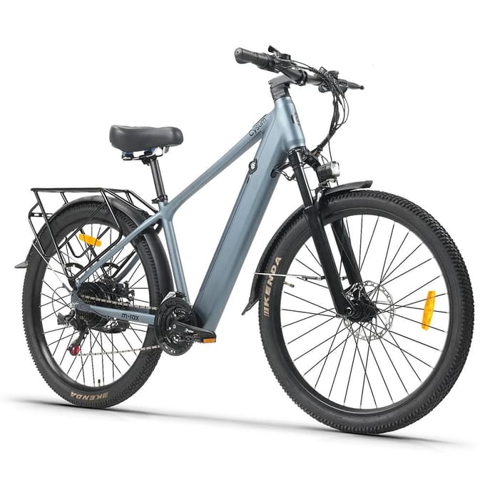 VTT électrique CYSUM M-RAX, Batterie amovible 48V 13Ah, Shimano 21 vitesses gris