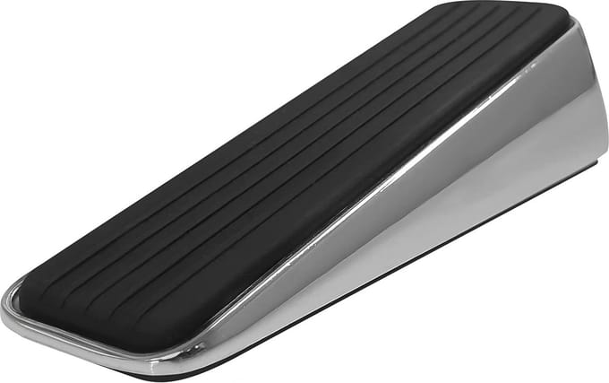Decoratieve Rubber Chrome Stop - Vlakke, Antislip Deurhouder