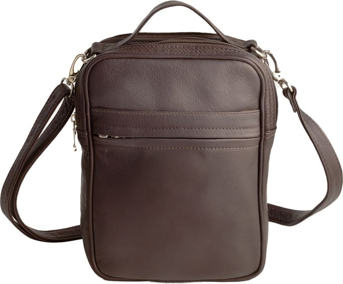 HAROLD'S Leren schoudertas Country Messengerbag Brown donkerbruin