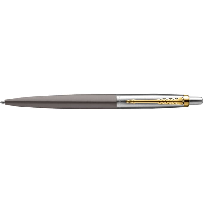 Parker Jotter XL Ballpoint Pen | Grey Lacquer with Gold Trims | Medium Point | Blue Ink Refill | Gift Box