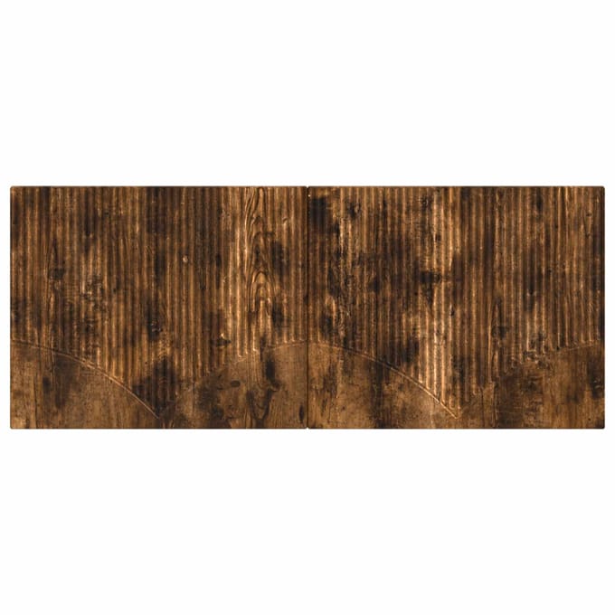 vidaXL - Wandgemonteerd - Hoofdbord - HOORN - Gerookt - eiken - Bewerkt - hout