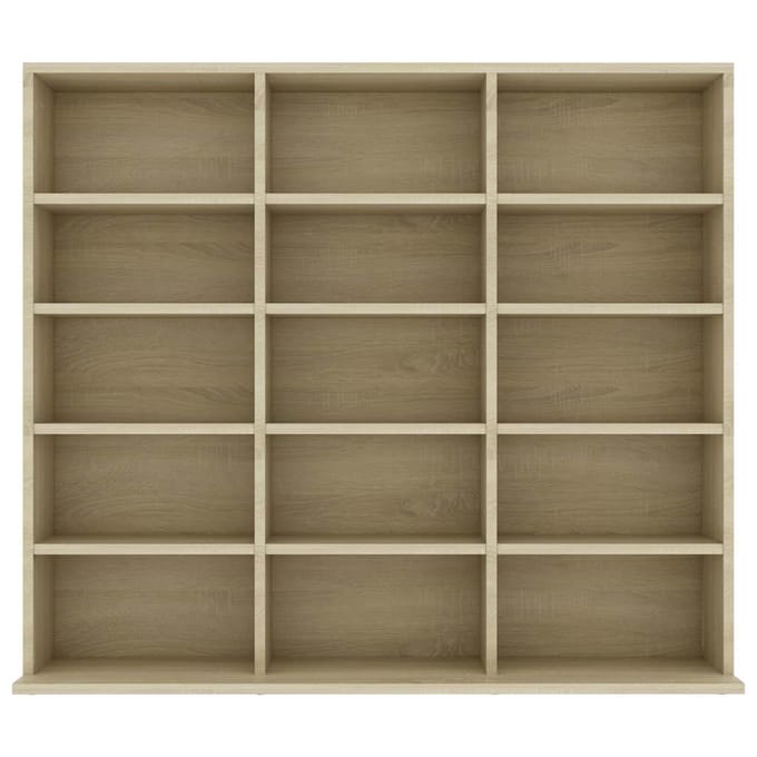 vidaXL - Cd-kast - 100x23x89,5 - cm - bewerkt - hout - sonoma - eikenkleurig