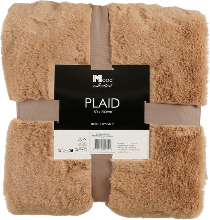 Mica Decorations Bronte Fleece Deken - L200 x B150 cm - Beige