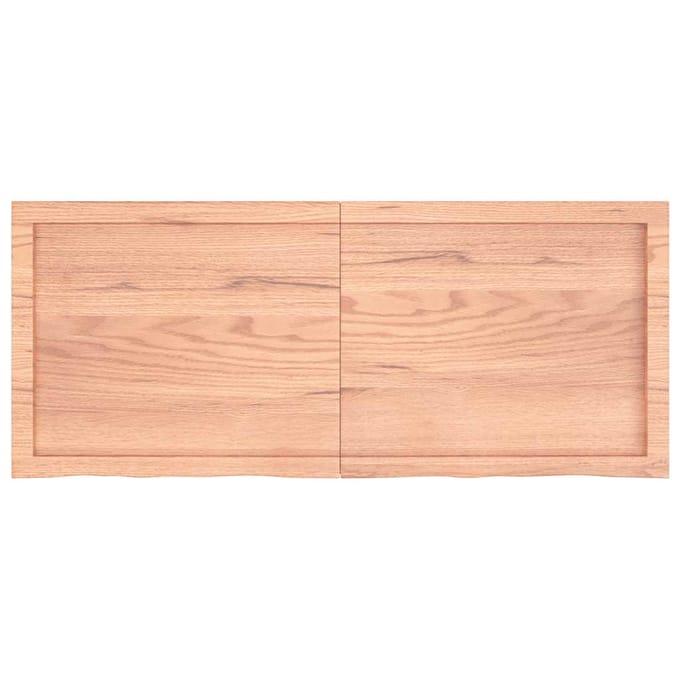 vidaXL - Tafelblad - 120x50x(2-6)cm - behandeld - massief - eikenhout - lichtbruin