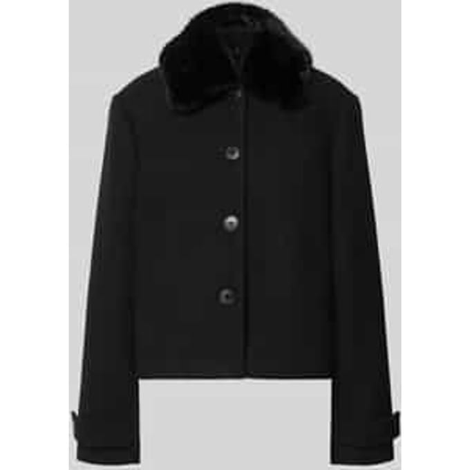 Regular fit jack met doorlopende knoopsluiting