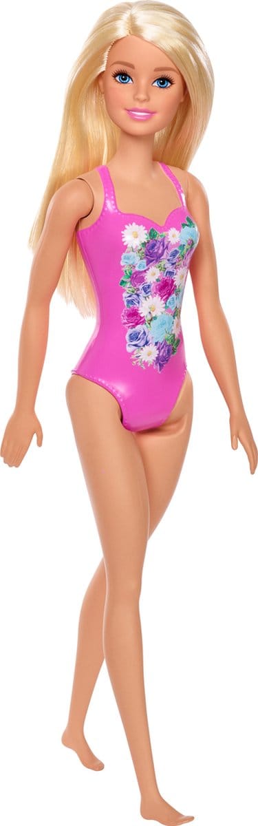 Barbie Strandpoppen - Roze badpak
