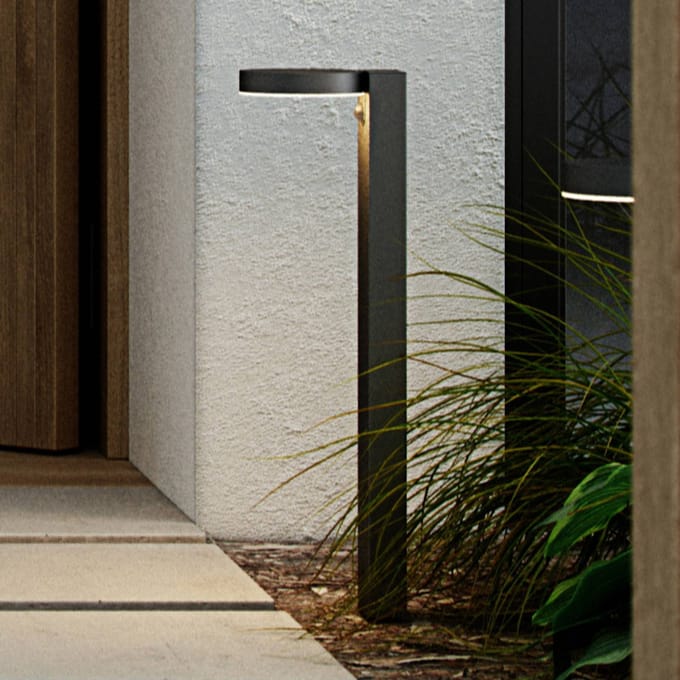 Nordlux Rica rond-tuinpaal-solar-LED module-zwart