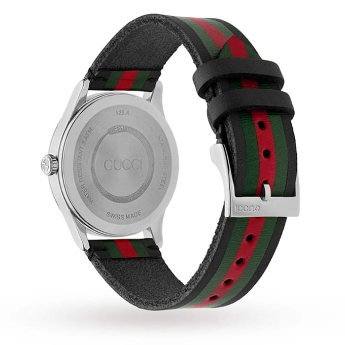 Gucci G-Timeless YA1264079 Herenhorloge - Elegante zwarte wijzerplaat