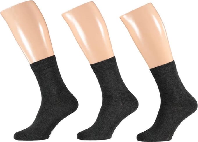 Apollo - 3 paar Bamboo Sokken Antraciet Maat 35-38 Unisex