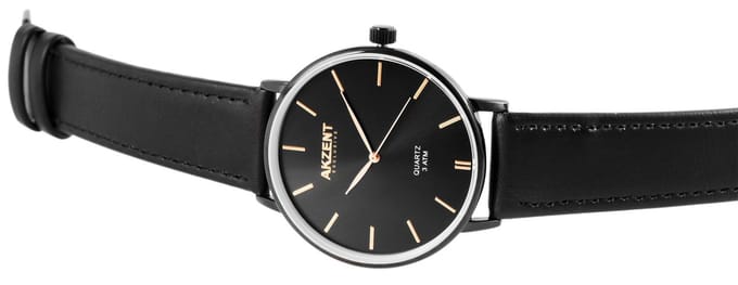 AKZENT Herenhorloge kunstleer Lawin, 3 ATM