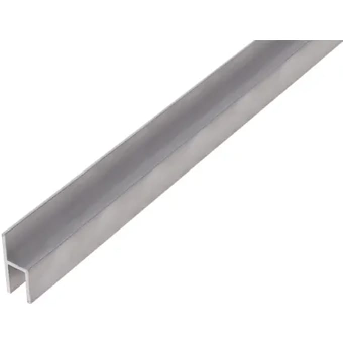 Alberts H-profiel - Aluminium Zilver - 26x11x1,5mm 1m