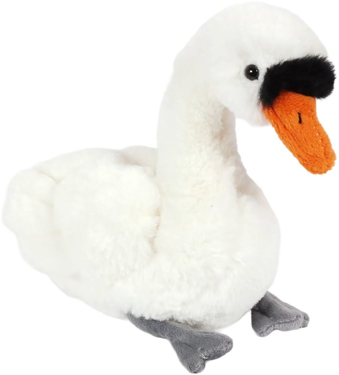 PIA Soft Toys - Pluche Knuffeldier - Zwaan wit - 20 cm