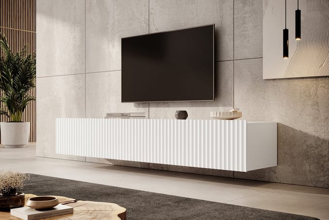Meubella - TV-Meubel Pepinos - Wit - 200 cm